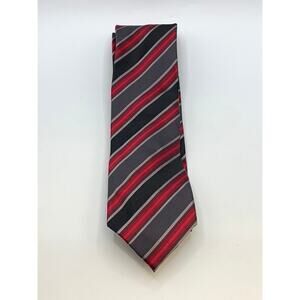REACTION KENNETH COLE Women's Black-Red Striped Tie SZ OS